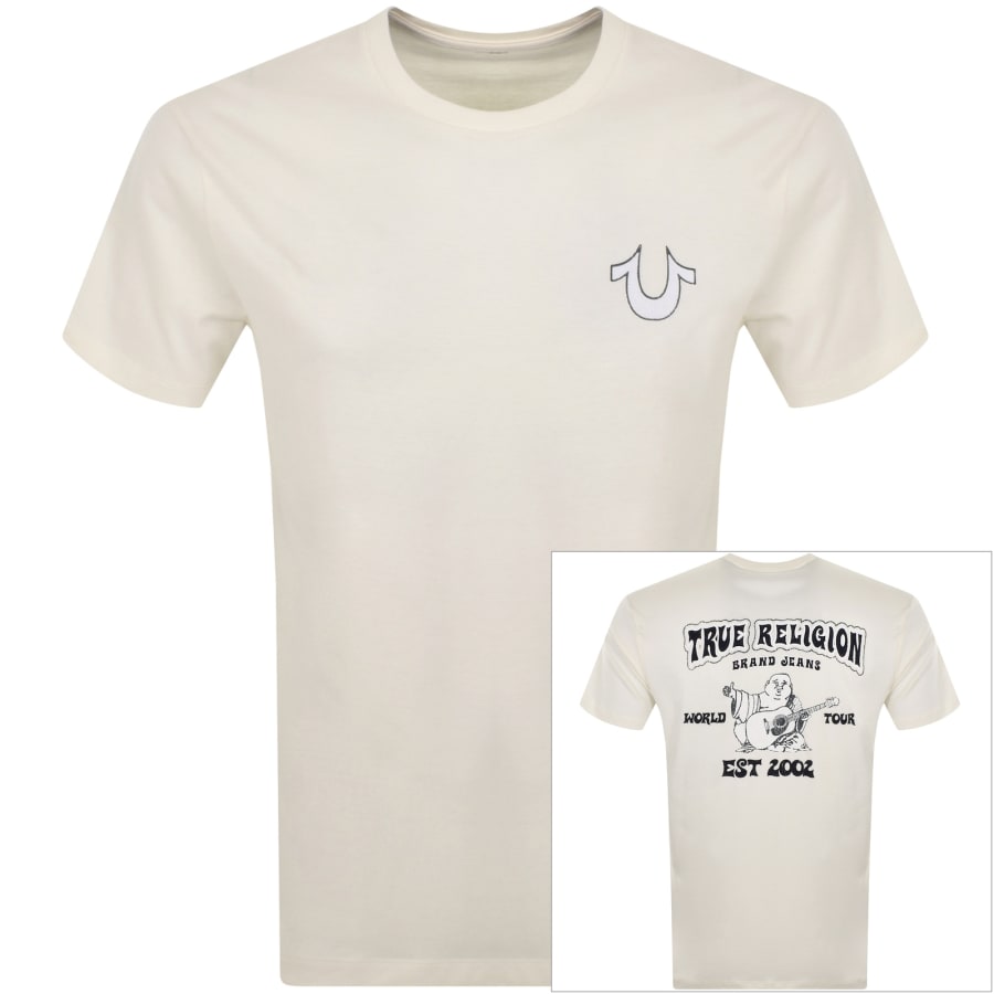 True Religion Vintage Flock T Shirt Off White male Large